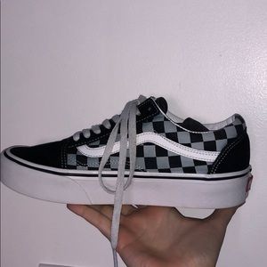 Old school checkered platform vans
